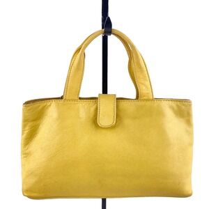 Jacob Smooth Leather Handbag Corn Yellow Purse Satchel Very Soft
